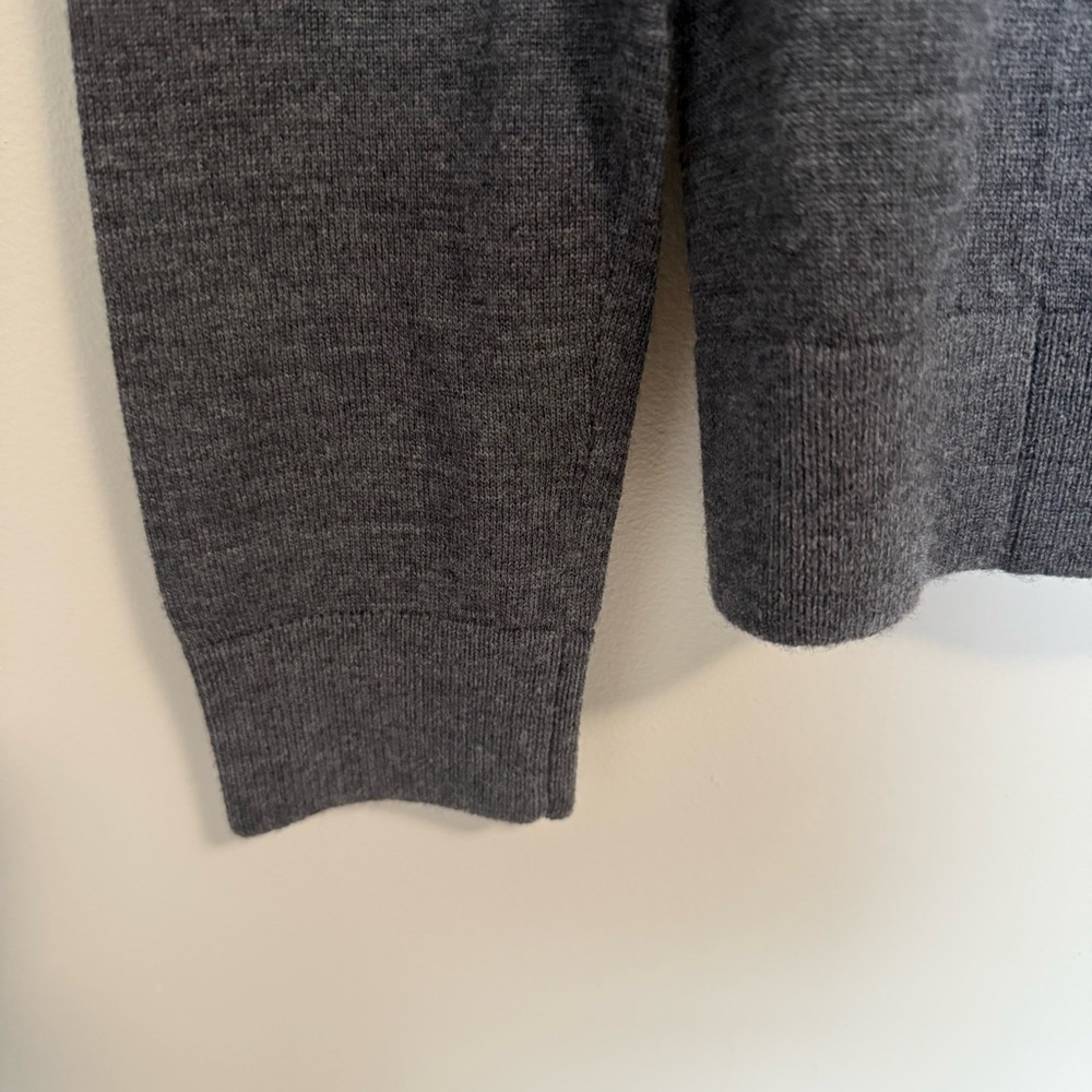 Armani Exchange Shawl Collar Merino Wool Sweater Gray XS - Picture 2 of 9